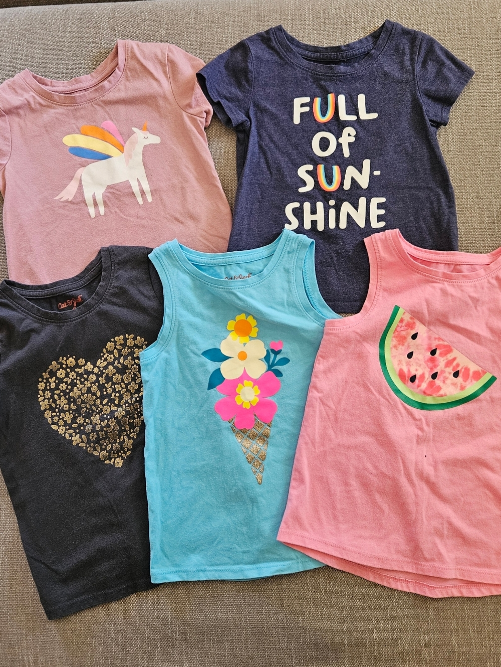 Cat & Jack Girls Shirt Bundle Size 4t